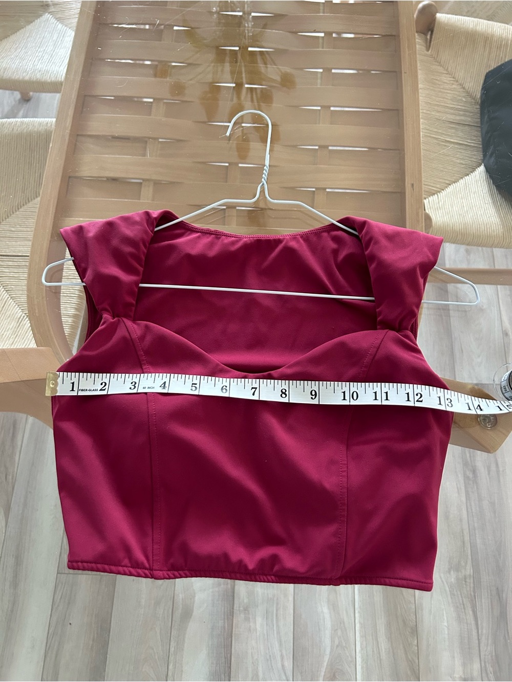 Women’s Raspberry Fuchsia Workout Crop Top - Picture 7 of 12
